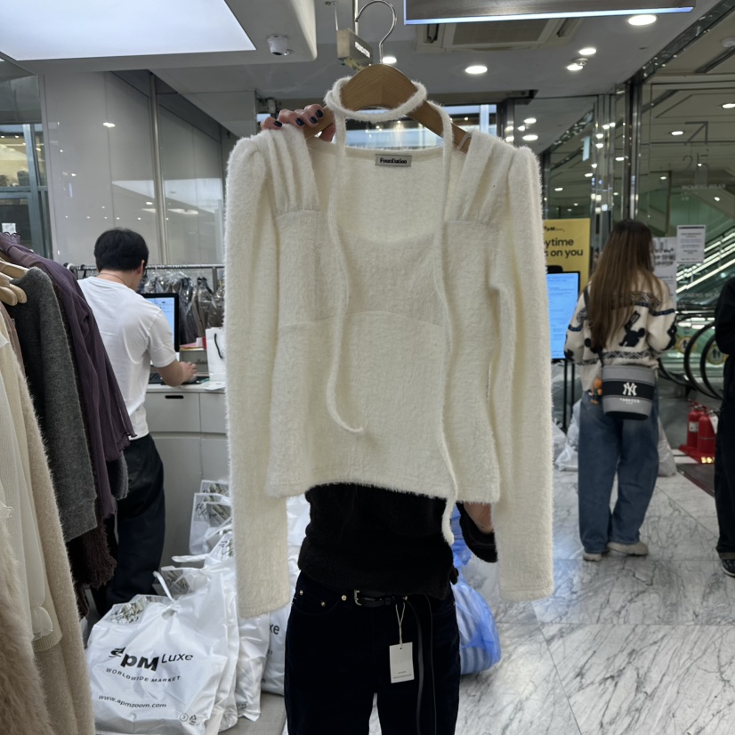 FOUNDATION東大門㊣實拍女士新款25秋冬真品人氣職業針織衫FOUNDATION針織衫圖色1