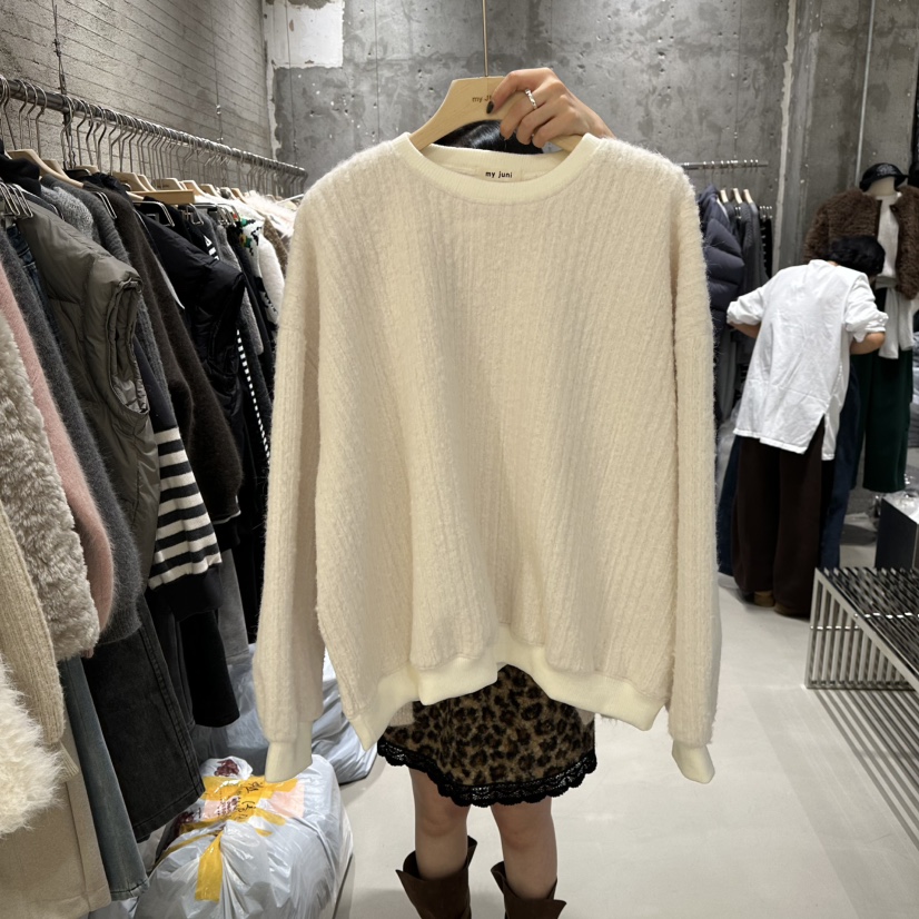 JUNI韓國直郵㊣女士新款真品25秋冬時尚職業休閑推薦熱賣衛衣my juni衛衣圖色1