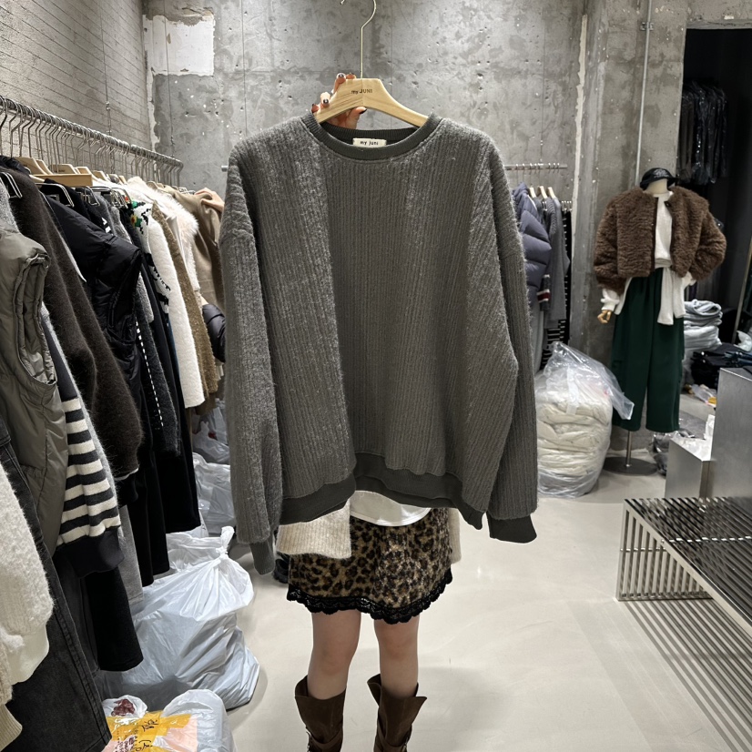 JUNI韓國直郵㊣女士新款真品25秋冬時尚職業休閑推薦熱賣衛衣my juni衛衣圖色2