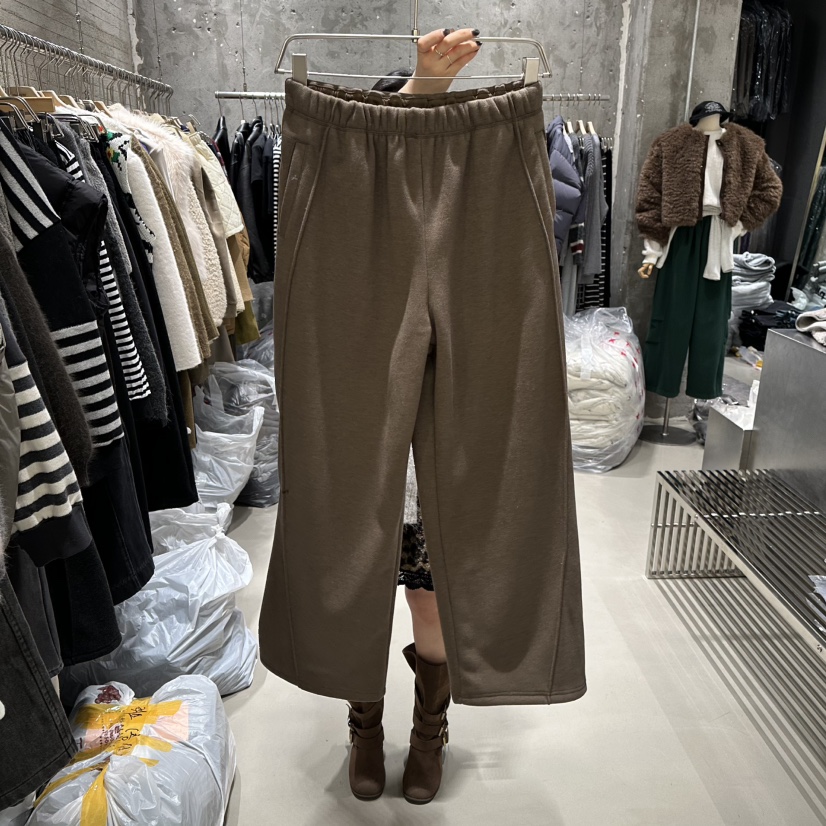 JUNI韓國直郵㊣女裝新款人氣真品推薦時尚熱賣休閑25秋冬休閑褲my juni休閑褲圖色2