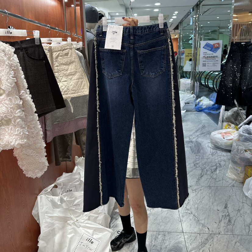 ILLO東大門㊣代購女裝新品25秋冬真品職業推薦熱賣休閑牛仔褲ILLO牛仔褲