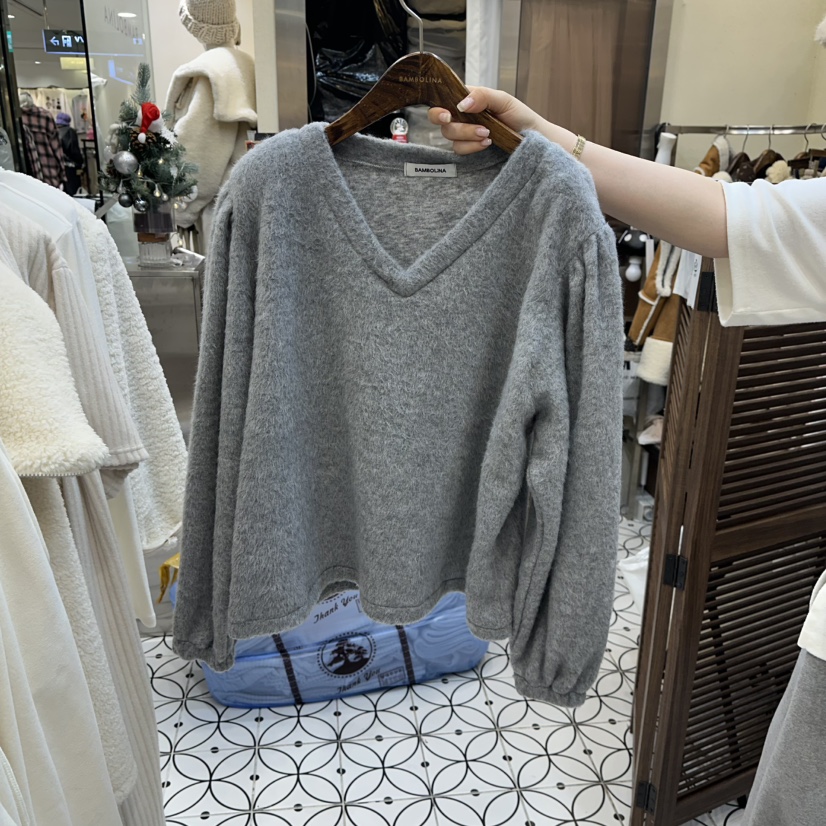 BAMBOLINA韓國直郵㊣女裝新款25秋冬熱賣人氣時尚真品職業衛衣BAMBOLINA衛衣圖色2