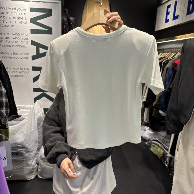 EL BOSQUE東大門㊣實拍女裝新款25秋冬熱賣職業休閑時尚T恤EL BOSQUET恤