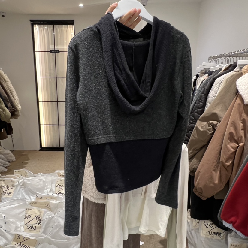 VENIR-a韓國代購㊣女裝新款時尚人氣真品熱賣推薦職業長袖T恤VENIR-a長袖T恤