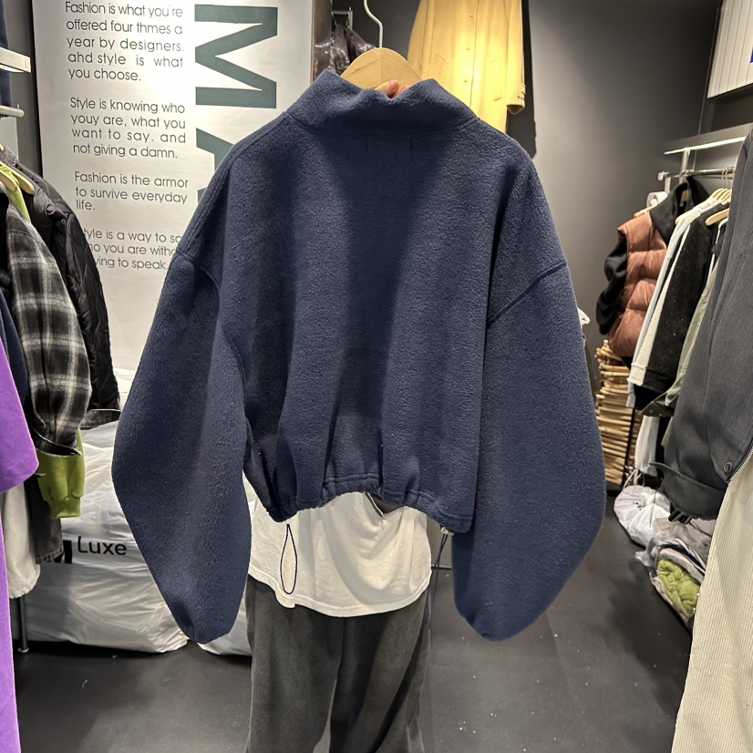 EL BOSQUE東大門㊣代購女裝新品25秋冬推薦真品熱賣衛衣拉鏈EL BOSQUE衛衣