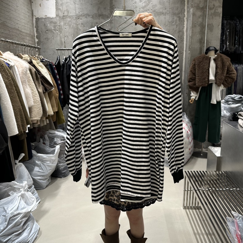 JUNI東大門㊣實拍女士新品真品25秋冬熱賣職業人氣休閑長袖T恤my juni長袖T恤