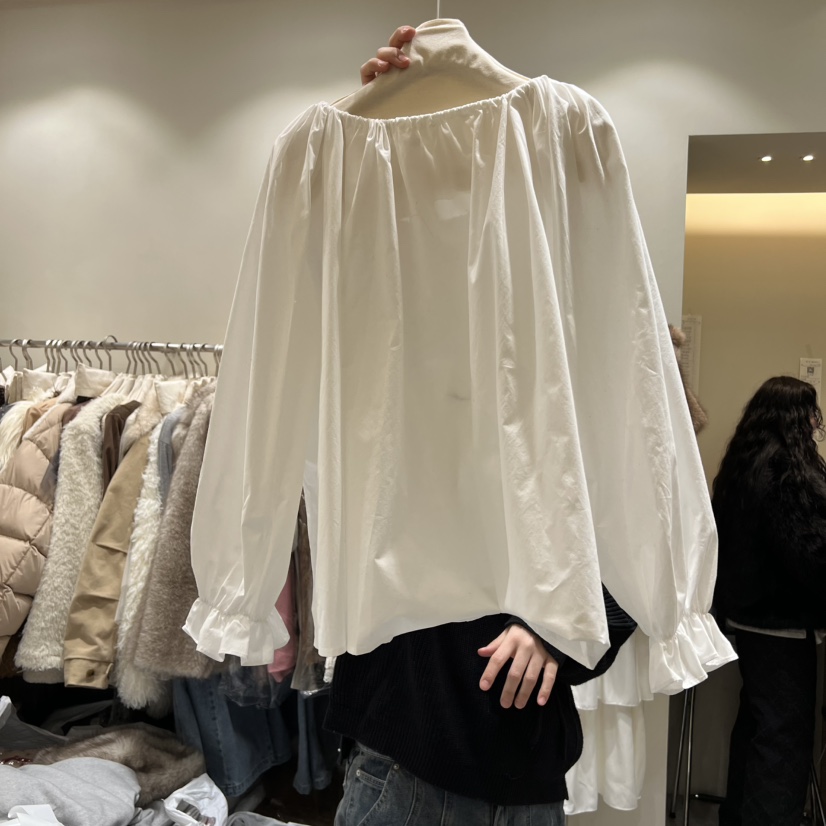 BY FLOW韓國直郵㊣女裝新款職業推薦休閑人氣時尚襯衫蕾絲衫BY FLOW襯衫/蕾絲衫