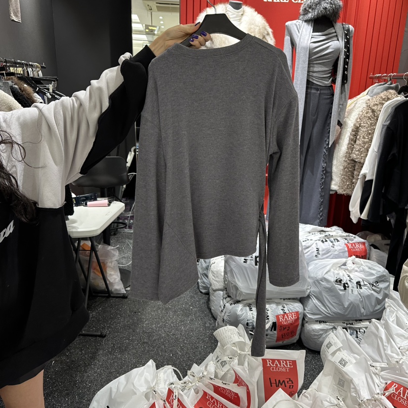 RARE CLOSET韓國代購㊣女士新品25秋冬休閑職業真品長袖T恤RARE CLOSET長袖T恤