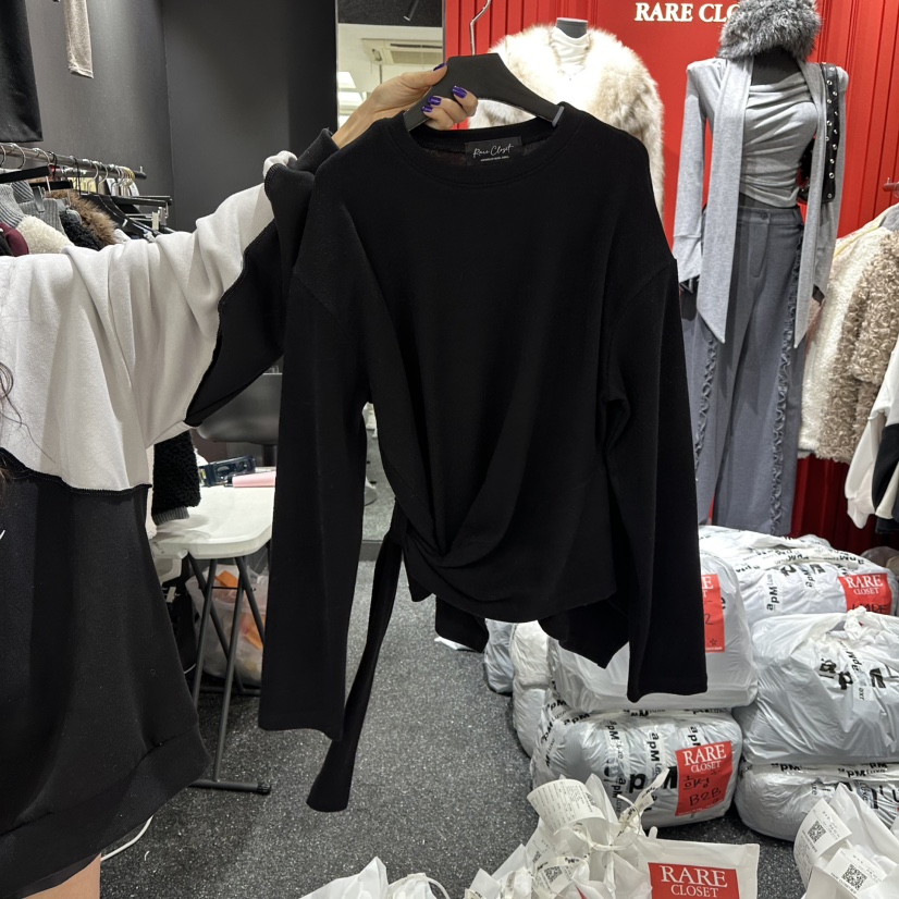 RARE CLOSET韓國代購㊣女士新品25秋冬休閑職業真品長袖T恤RARE CLOSET長袖T恤圖色3