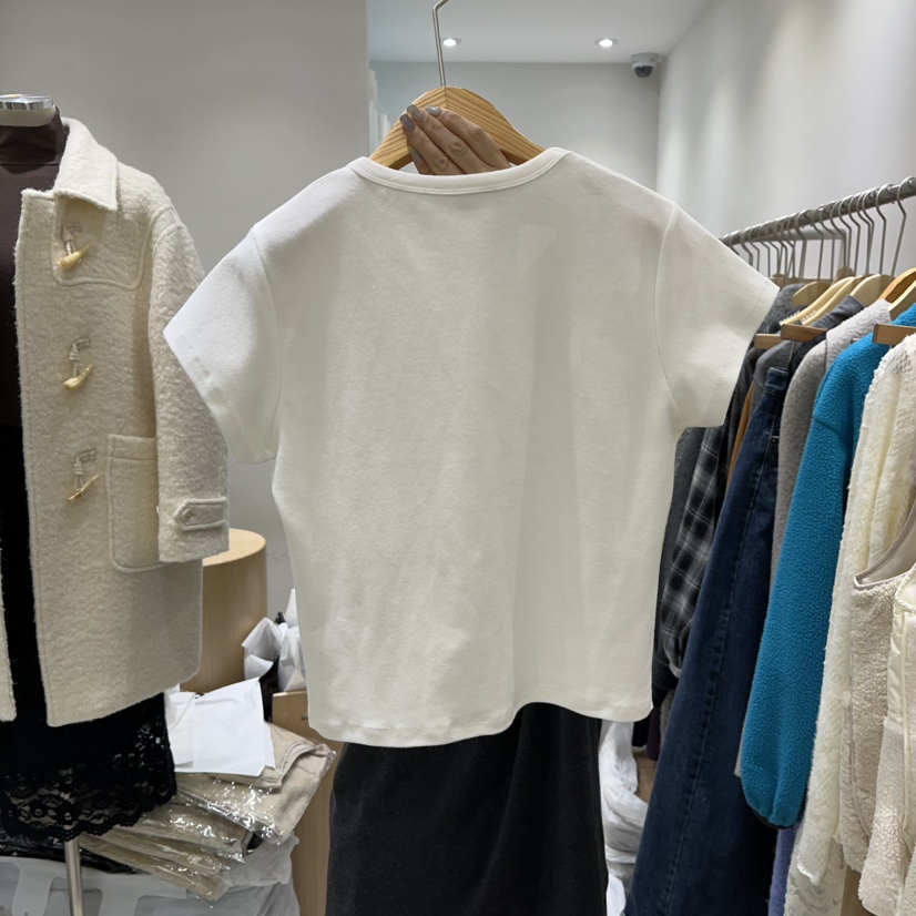 EN.U韓國代購㊣女士新品休閑時尚25秋冬推薦真品熱賣職業T恤EN.UT恤