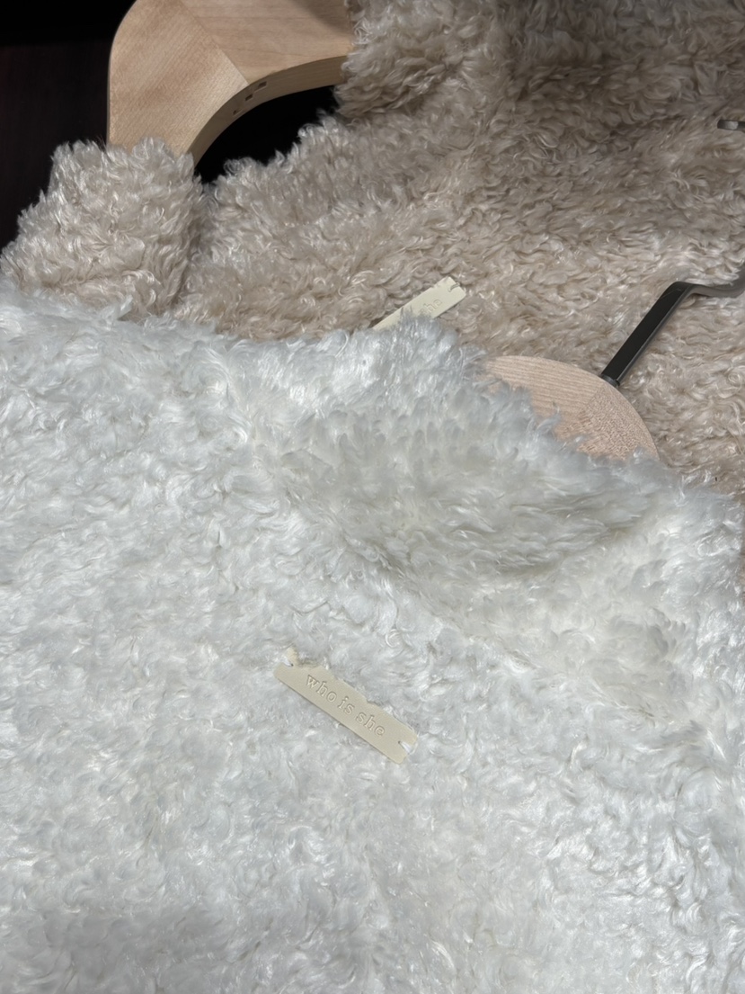 WHO IS SHE東大門㊣代購女士新款25秋冬真品夾克泰迪熊開衫WHO IS SHE夾克