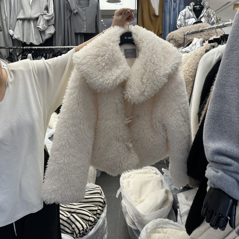 A-DEL韓國直郵㊣女士新品熱賣時尚人氣休閑真品25秋冬短款大衣A-DEL短款大衣圖色2