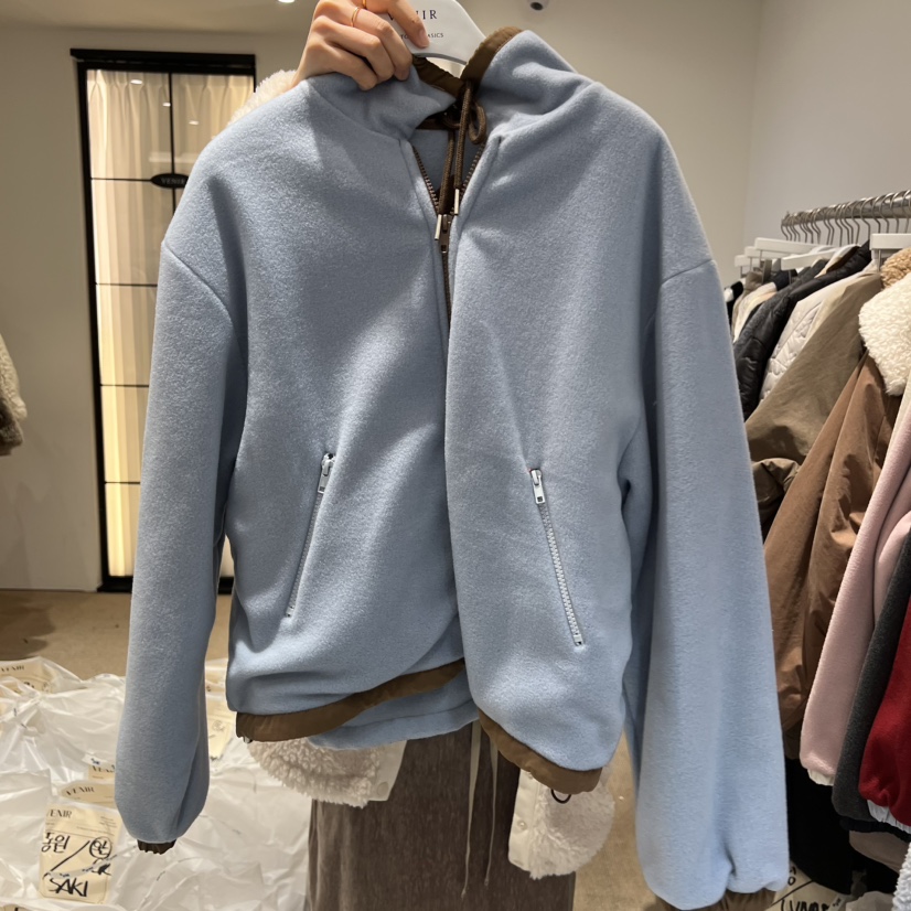 VENIR-a韓國代購㊣女裝新款休閑推薦職業真品夾克加絨抓絨VENIR-a夾克圖色1