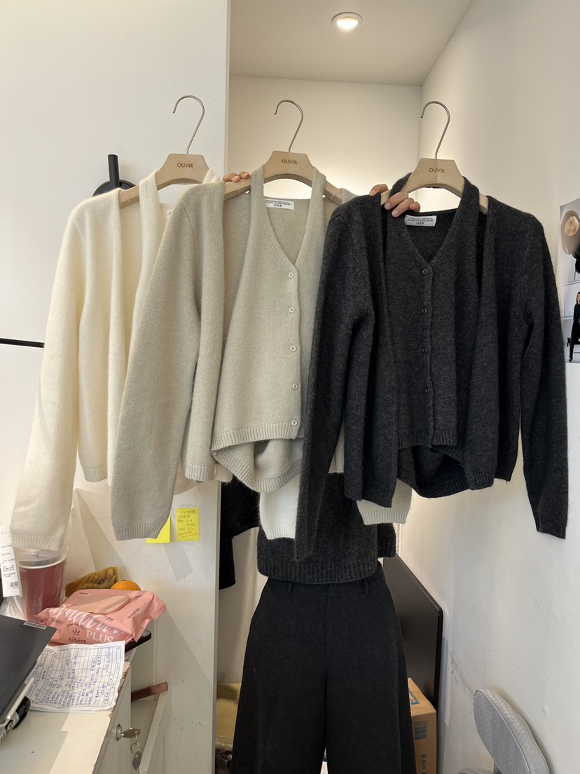 OUVIR東大門㊣直郵女裝新品推薦時尚25秋冬套裝V領套裝開衫O.V.R/OUVIR套裝