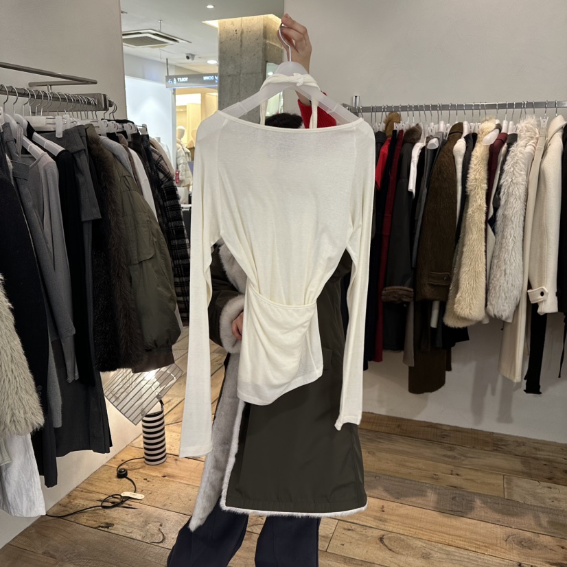 CREAM VILLA東大門㊣實拍女裝新款真品長袖T恤假兩件CREAMVILLA長袖T恤