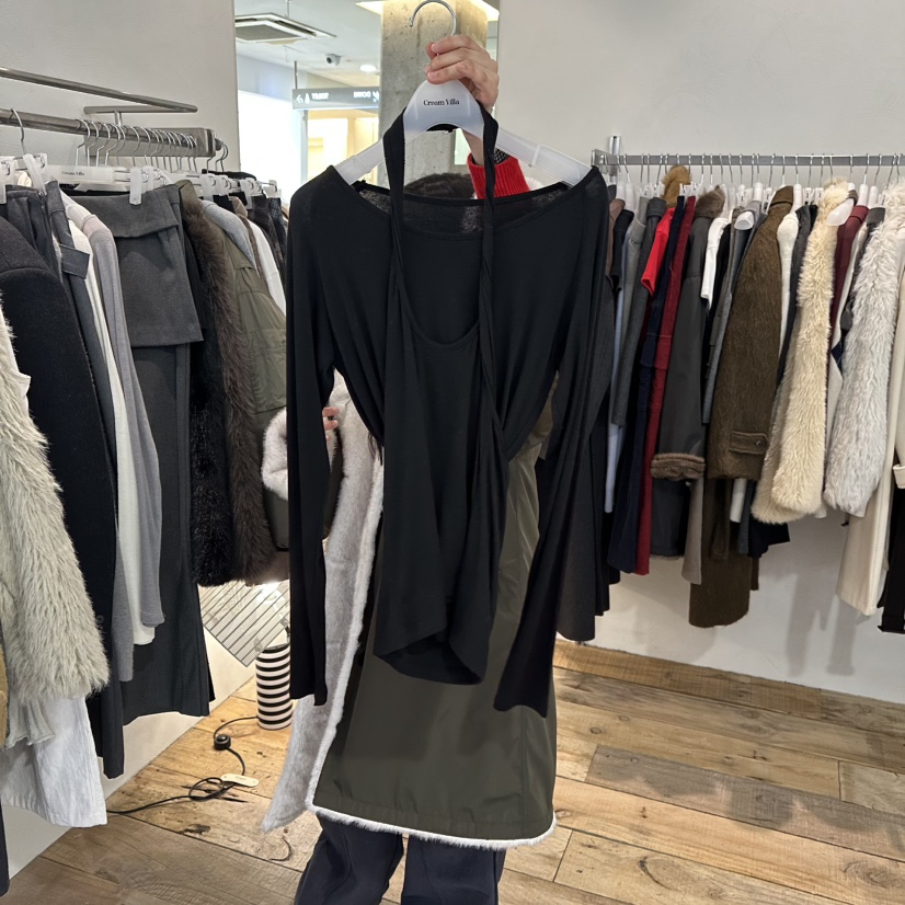 CREAM VILLA東大門㊣實拍女裝新款真品長袖T恤假兩件CREAMVILLA長袖T恤圖色3
