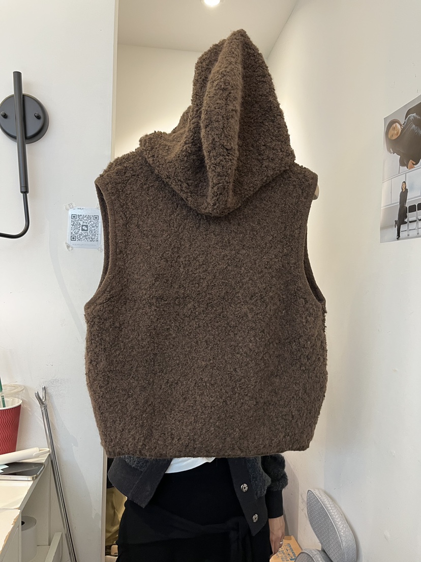 OUVIR東大門㊣直郵女士新款職業人氣推薦25秋冬馬甲拉鏈連帽O.V.R/OUVIR馬甲