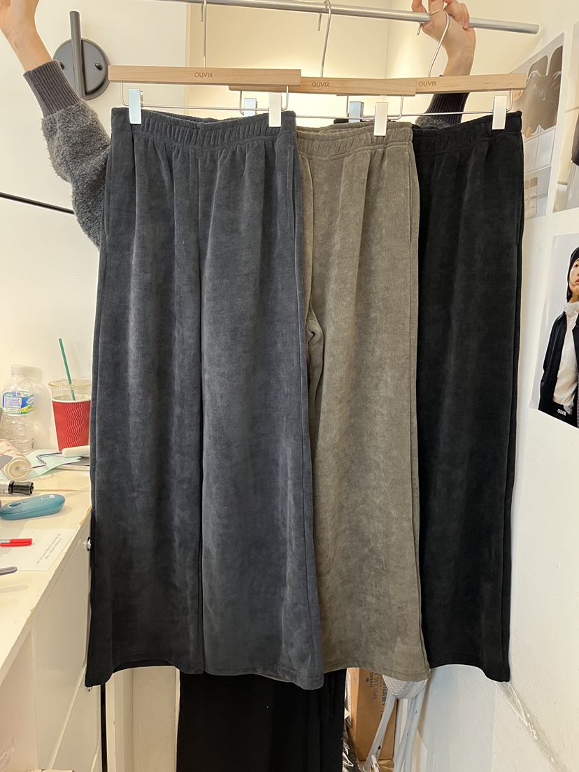OUVIR韓國代購㊣女裝新款25秋冬推薦真品休閑休閑褲闊腿褲羊毛O.V.R/OUVIR休閑褲