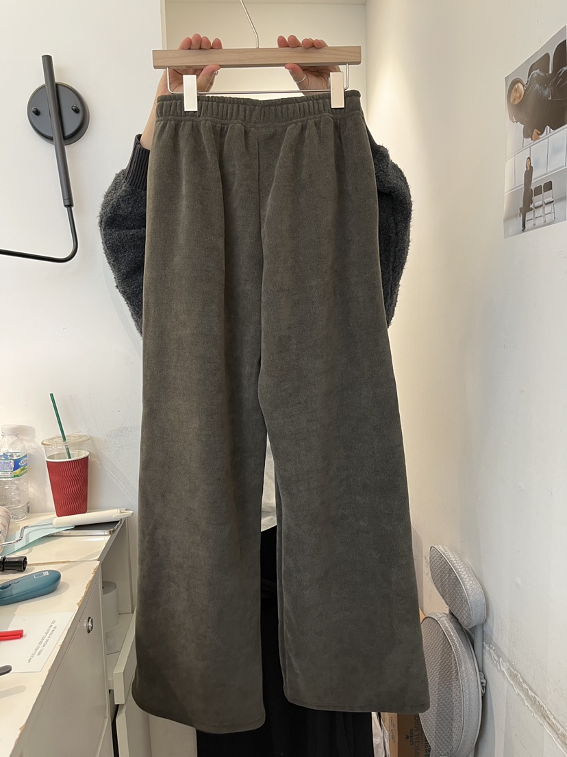 OUVIR韓國代購㊣女裝新款25秋冬推薦真品休閑休閑褲闊腿褲羊毛O.V.R/OUVIR休閑褲