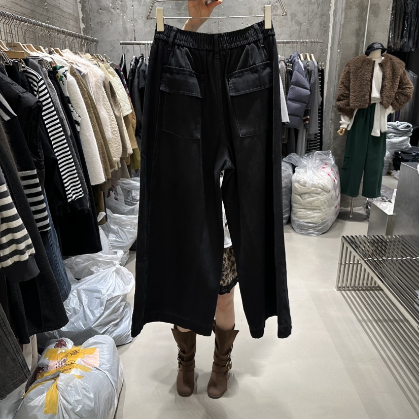 JUNI韓國代購㊣女裝新款真品熱賣休閑推薦時尚人氣職業牛仔褲my juni牛仔褲