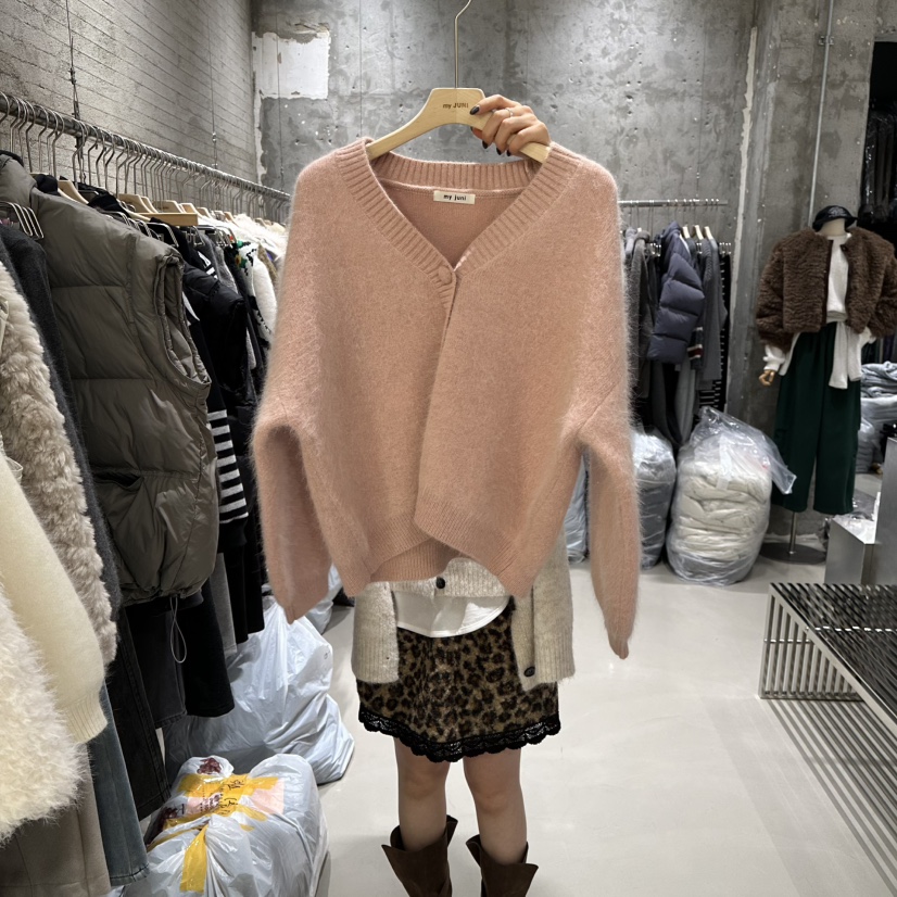 JUNI韓國直郵㊣女士新品休閑人氣時尚熱賣25秋冬針織衫開衫my juni針織衫圖色2