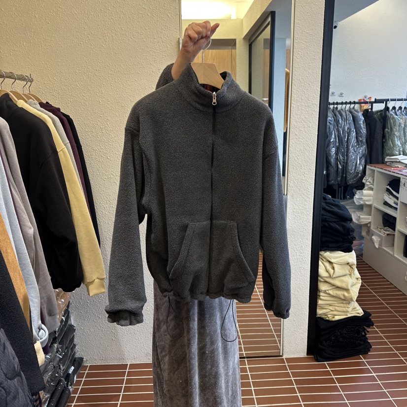 CHOI-L韓國代購㊣女士新品時尚職業夾克兩面穿雙排扣抓絨拉鏈CHOI夾克