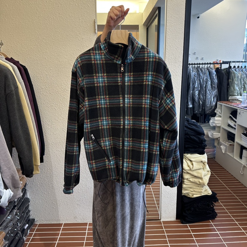 CHOI-L韓國代購㊣女士新品時尚職業夾克兩面穿雙排扣抓絨拉鏈CHOI夾克圖色2