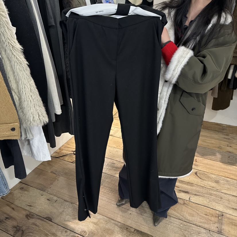 CREAM VILLA東大門㊣代購女士新款職業休閑褲開衩CREAMVILLA休閑褲圖色2