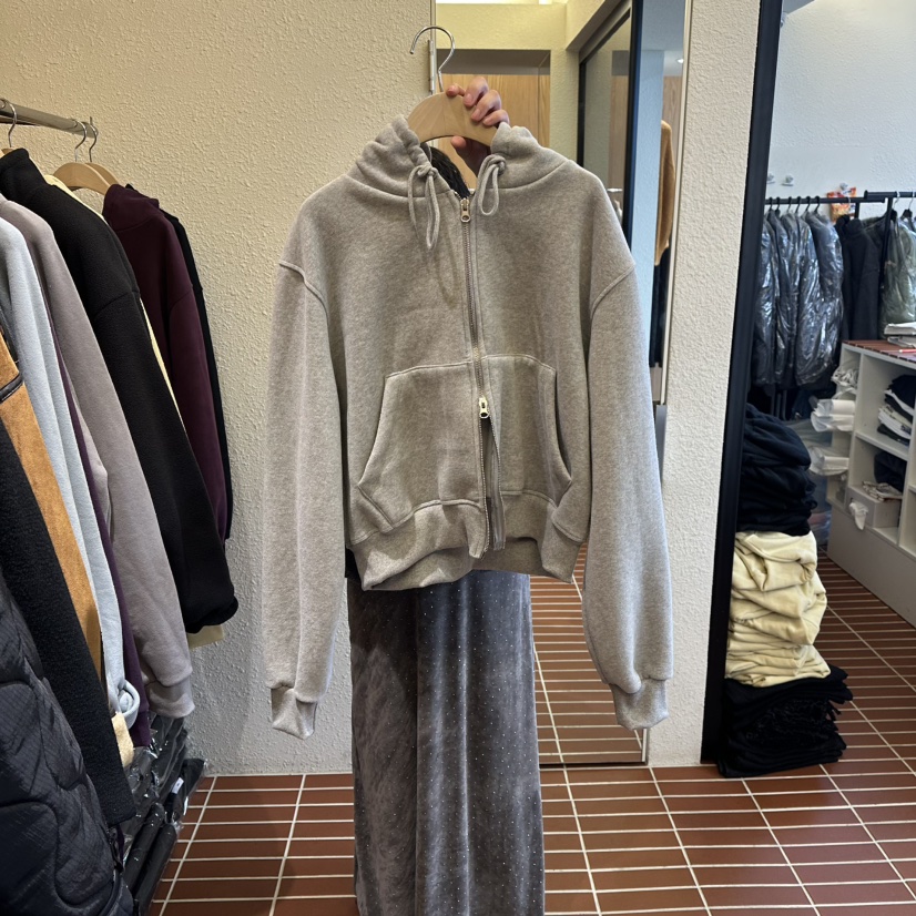 CHOI-L韓國直郵㊣女裝新品休閑25秋冬人氣真品夾克連帽衫抓絨CHOI夾克圖色2