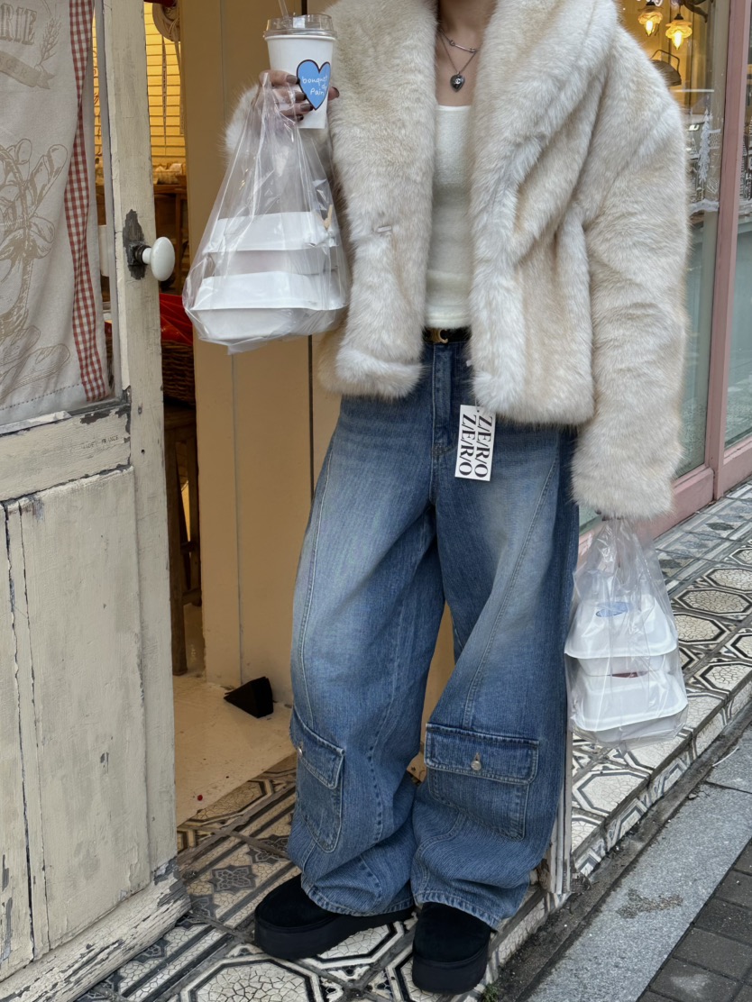 ZEROZERO東大門㊣實拍女士新品推薦時尚休閑牛仔褲工裝條紋ZEROZERO牛仔褲