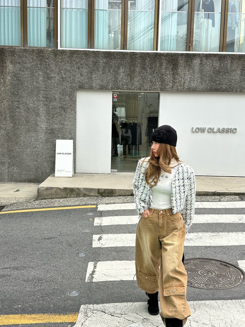 ZEROZERO東大門㊣實拍女士新品推薦時尚休閑牛仔褲工裝條紋ZEROZERO牛仔褲