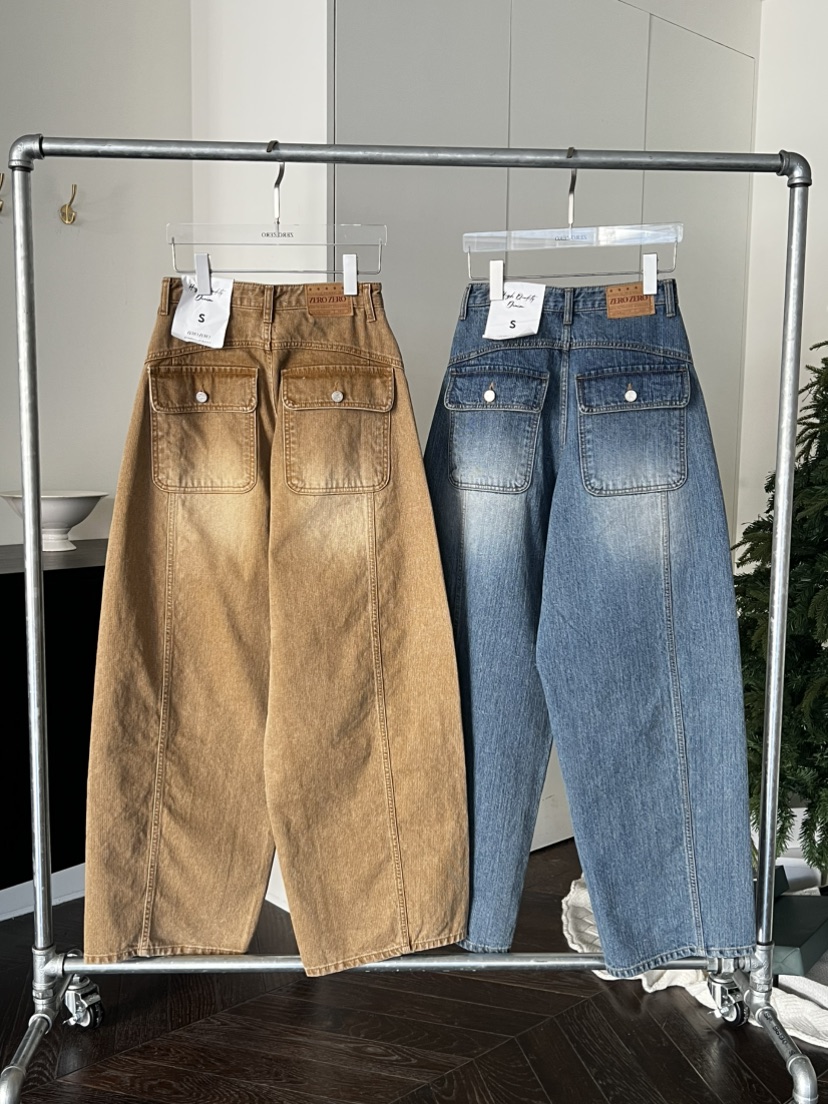 ZEROZERO東大門㊣實拍女士新品推薦時尚休閑牛仔褲工裝條紋ZEROZERO牛仔褲