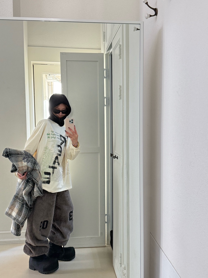 ZEROZERO東大門㊣直郵女士新款25秋冬推薦熱賣休閑褲皮褲貂皮ZEROZERO休閑褲