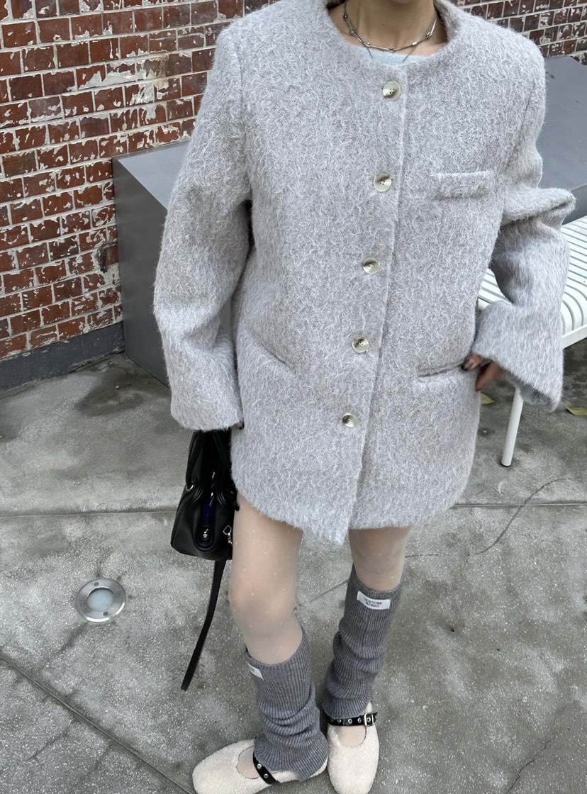 ZEROZERO韓國代購㊣女裝新品休閑時尚人氣職業熱賣夾克馬海毛ZEROZERO夾克圖色3