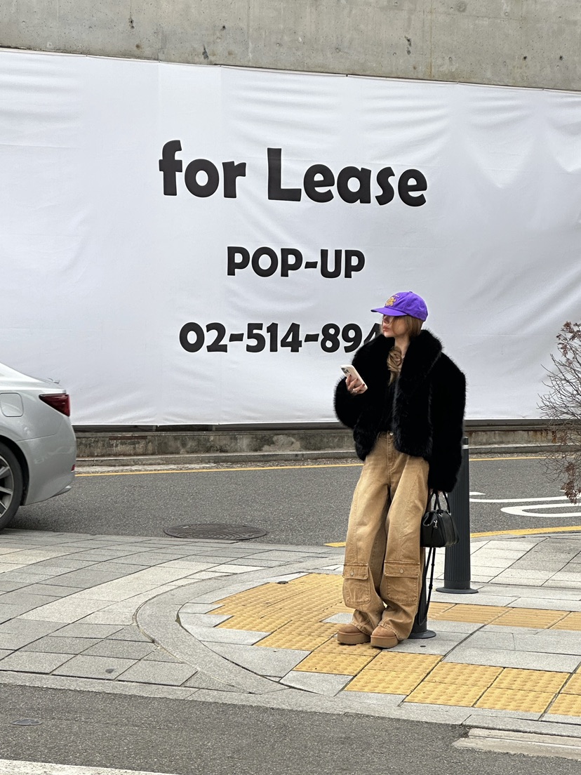 ZEROZERO韓國直郵㊣女裝新款職業熱賣時尚人氣短款大衣皮草ZEROZERO短款大衣