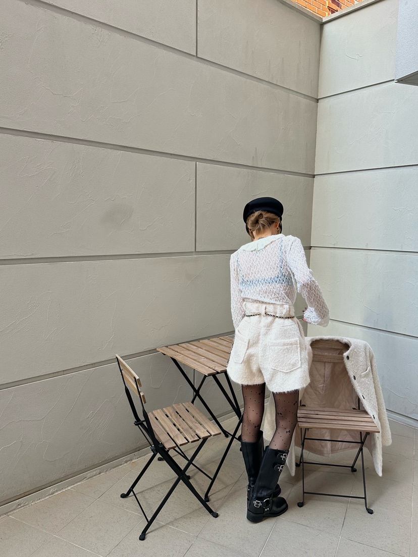 ZEROZERO東大門㊣直郵女裝新款人氣真品時尚短褲馬海毛褶裥ZEROZERO短褲