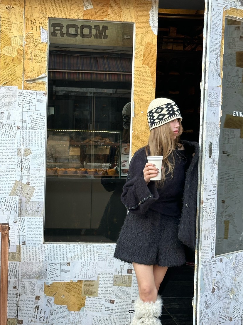 ZEROZERO東大門㊣直郵女裝新款人氣真品時尚短褲馬海毛褶裥ZEROZERO短褲圖色3