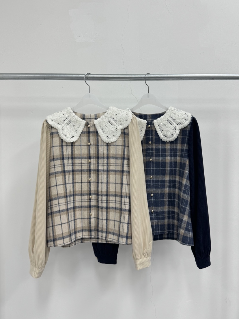 MOSMOS東大門㊣代購女裝新款真品推薦熱賣人氣時尚襯衫蕾絲衫MOSMOS襯衫/蕾絲衫