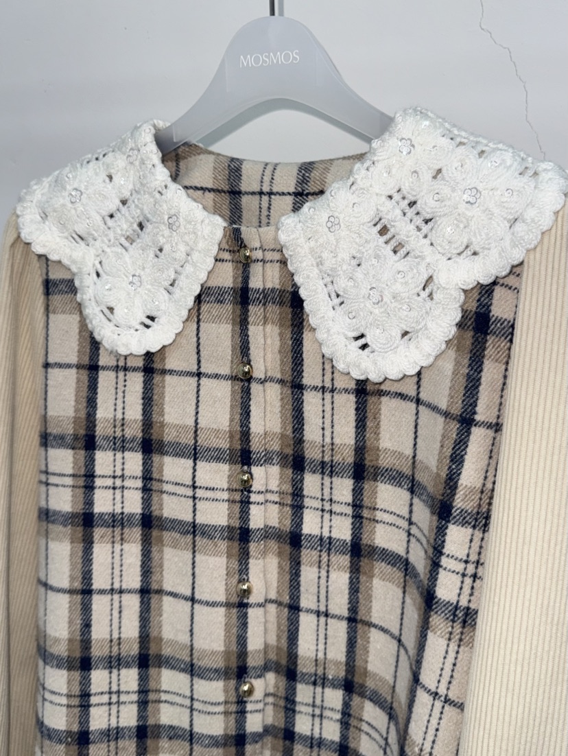 MOSMOS東大門㊣代購女裝新款真品推薦熱賣人氣時尚襯衫蕾絲衫MOSMOS襯衫/蕾絲衫