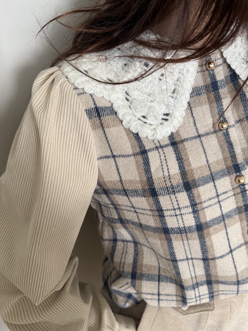 MOSMOS東大門㊣代購女裝新款真品推薦熱賣人氣時尚襯衫蕾絲衫MOSMOS襯衫/蕾絲衫