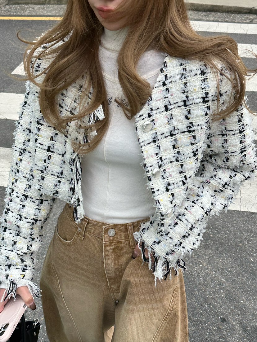 ZEROZERO東大門㊣代購女裝新品人氣推薦真品職業夾克粗花呢ZEROZERO夾克