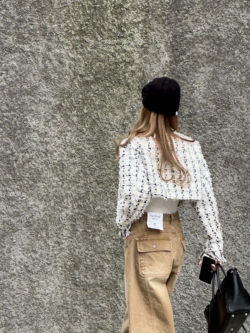 ZEROZERO東大門㊣代購女裝新品人氣推薦真品職業夾克粗花呢ZEROZERO夾克