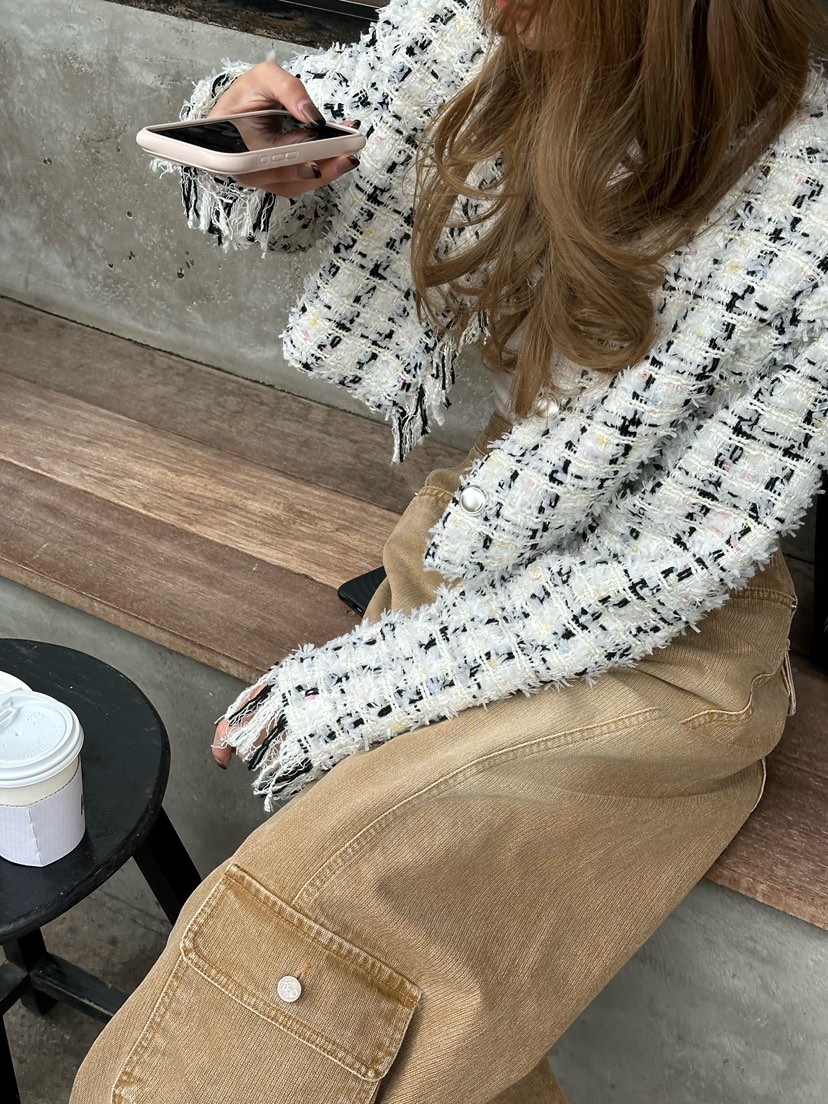 ZEROZERO東大門㊣代購女裝新品人氣推薦真品職業夾克粗花呢ZEROZERO夾克