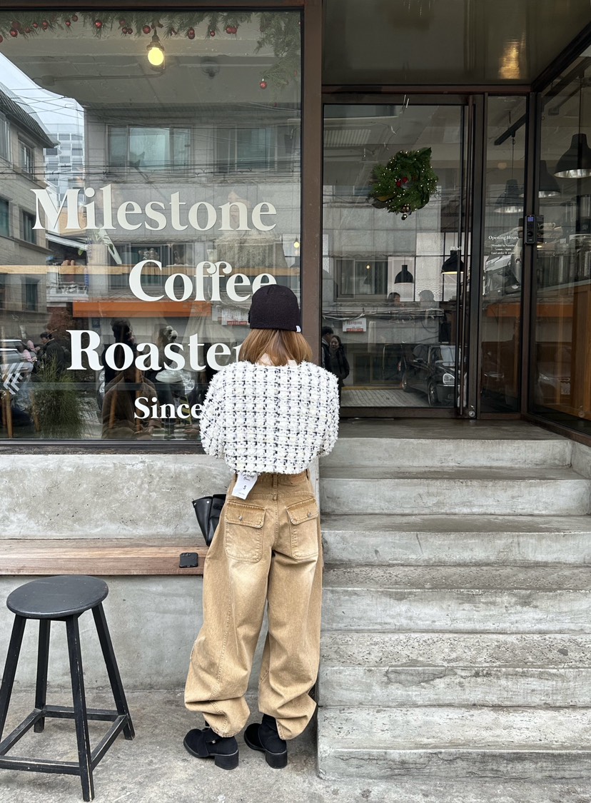 ZEROZERO東大門㊣代購女裝新品人氣推薦真品職業夾克粗花呢ZEROZERO夾克