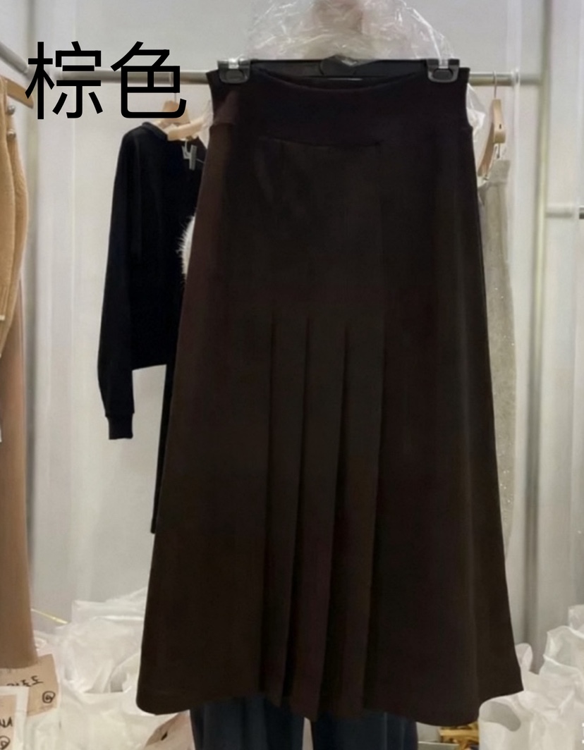 PRIVIE東大門㊣代購女裝新款時尚半身裙中短裙加絨百褶褶裙PRIVIE半身裙/中短裙圖色2