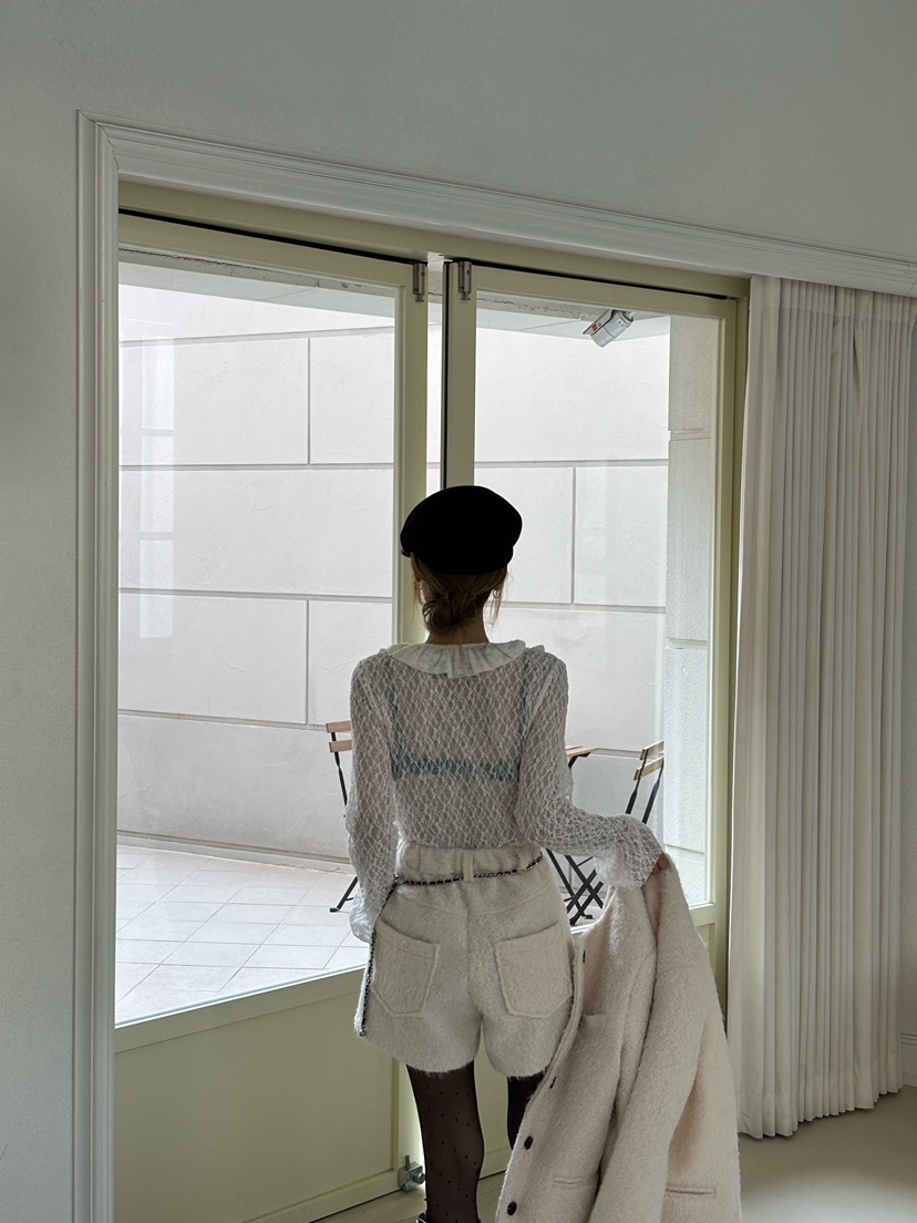 ZEROZERO東大門㊣代購女裝新款真品推薦襯衫蕾絲衫荷葉邊蕾絲ZEROZERO襯衫/蕾絲衫