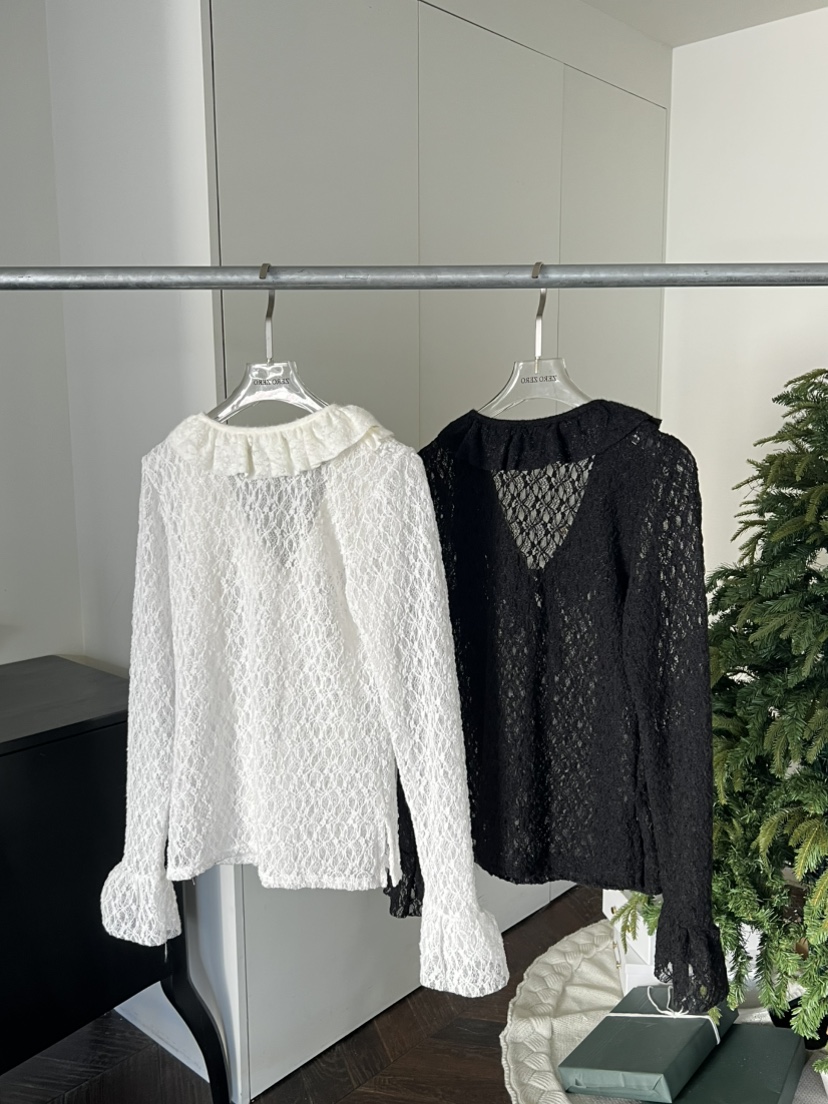 ZEROZERO東大門㊣代購女裝新款真品推薦襯衫蕾絲衫荷葉邊蕾絲ZEROZERO襯衫/蕾絲衫
