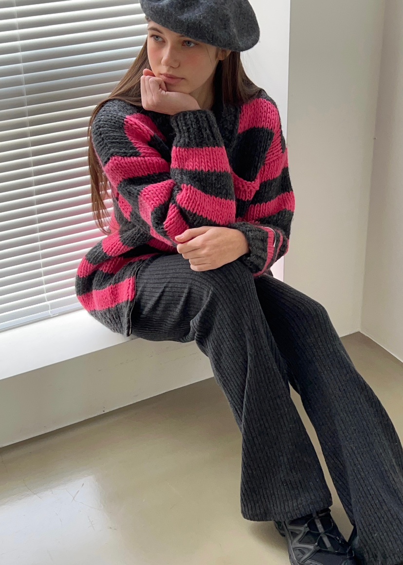 ANOTHER AVENUE東大門㊣實拍女裝新款推薦人氣休閑褲羊毛羅紋ANOTHER AVENUE休閑褲