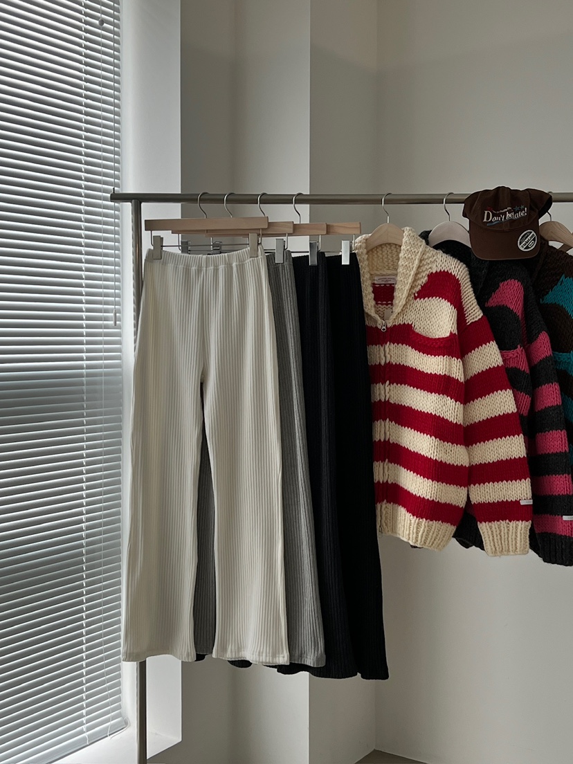 ANOTHER AVENUE東大門㊣實拍女裝新款推薦人氣休閑褲羊毛羅紋ANOTHER AVENUE休閑褲