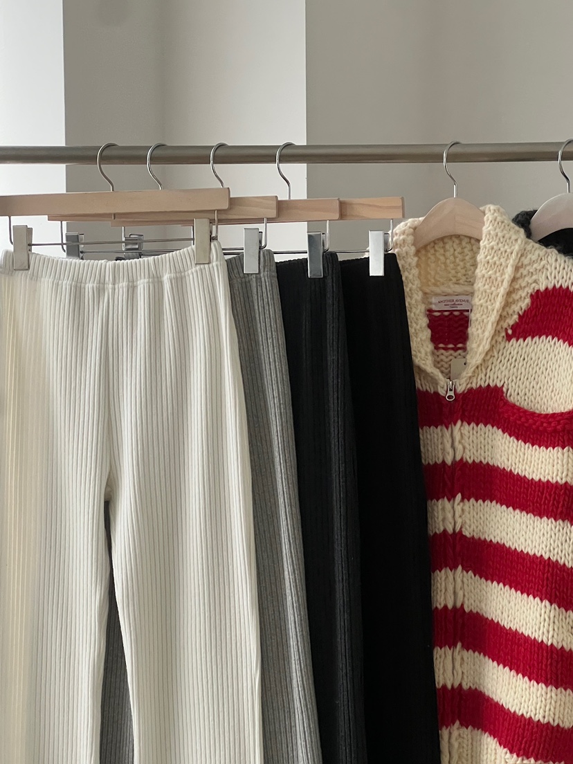 ANOTHER AVENUE東大門㊣實拍女裝新款推薦人氣休閑褲羊毛羅紋ANOTHER AVENUE休閑褲